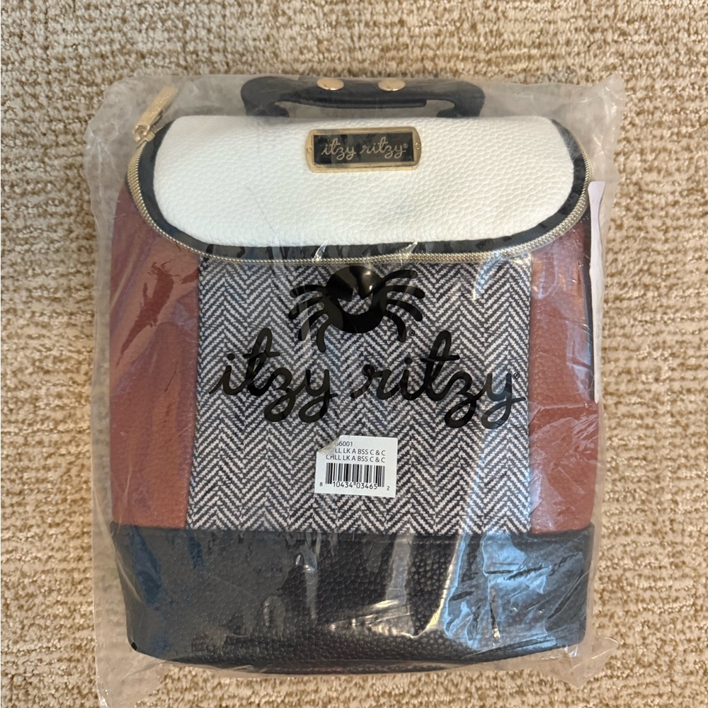 Itzy Ritzy Black, Brown, and White Baby Bag